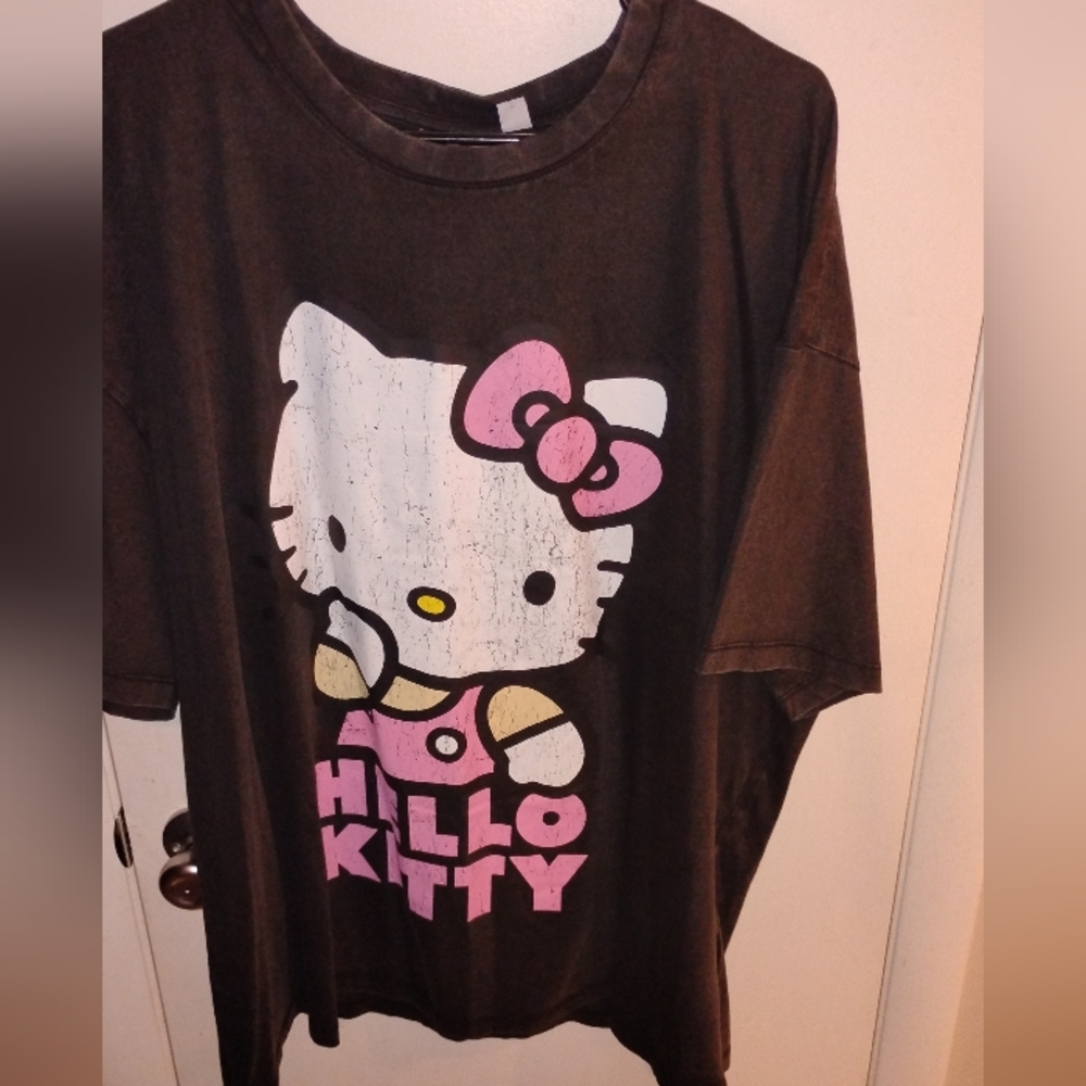 Hello Kitty Black and Pink Kids T-Shirt